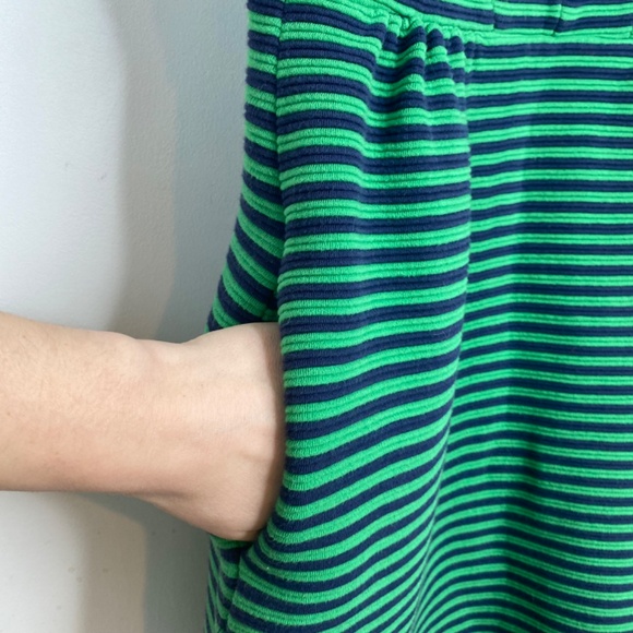 Boden Ottoman Dress 6P Green Ribbed St Pattys Easter Preppy Pockets Striped - Picture 4 of 13